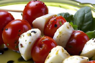 Caprese Skewers with Balsamic Glaze: A Flavorful Bite