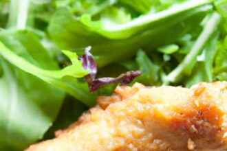 Crispy Chicken Milanese Meets Fresh Arugula Salad Delight