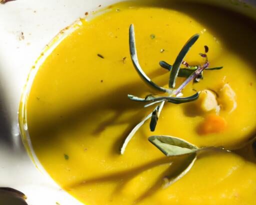 Golden Comfort: Wholesome Butternut Squash Soup with Sage