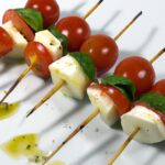 Bite-Sized Caprese Skewers Drizzled with Sweet Balsamic Glaze
