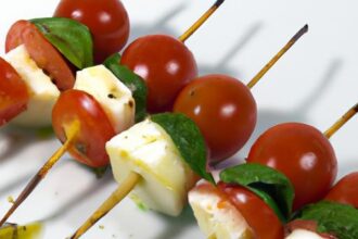 Bite-Sized Caprese Skewers Drizzled with Sweet Balsamic Glaze