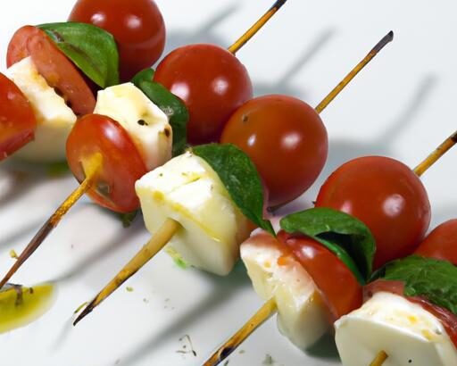 Bite-Sized Caprese Skewers Drizzled with Sweet Balsamic Glaze