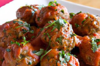 Savory Meatballs Simmered to Perfection in Tomato Sauce
