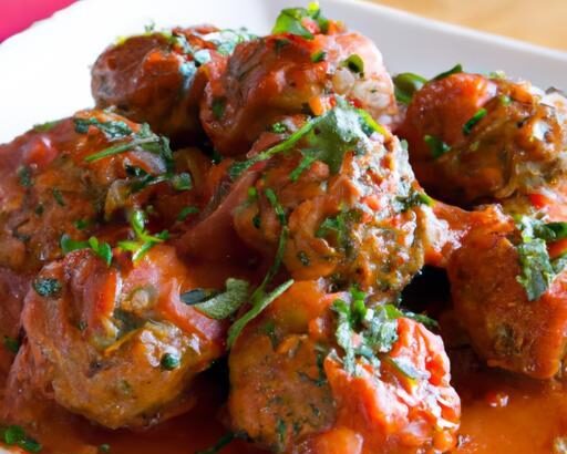 Savory Meatballs Simmered to Perfection in Tomato Sauce