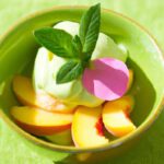 Peach & Basil Frozen Yogurt: A Refreshing Summer Delight