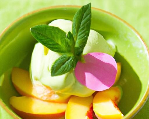 Peach & Basil Frozen Yogurt: A Refreshing Summer Delight