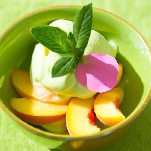Peach & Basil Frozen Yogurt: A Refreshing Summer Delight