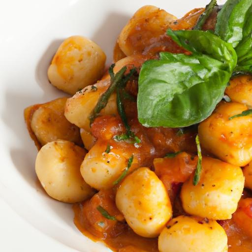 Golden Pan-Fried Gnocchi in Vibrant Tomato Basil Sauce