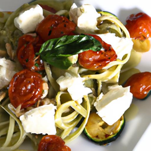 Bright & Fresh: Pesto Pasta with Cherry Tomatoes & Mozzarella