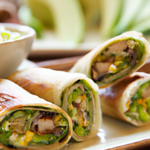 Crunchy Avocado Egg Rolls with Zesty Cilantro Dip Delight