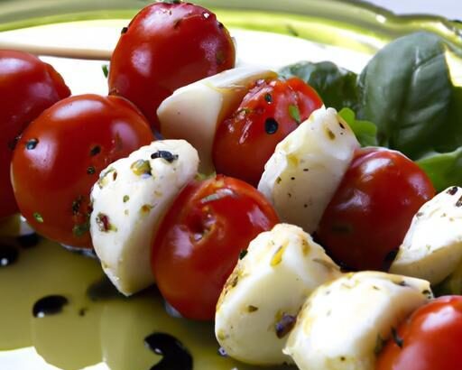 Caprese Skewers with Balsamic Glaze: A Flavorful Bite
