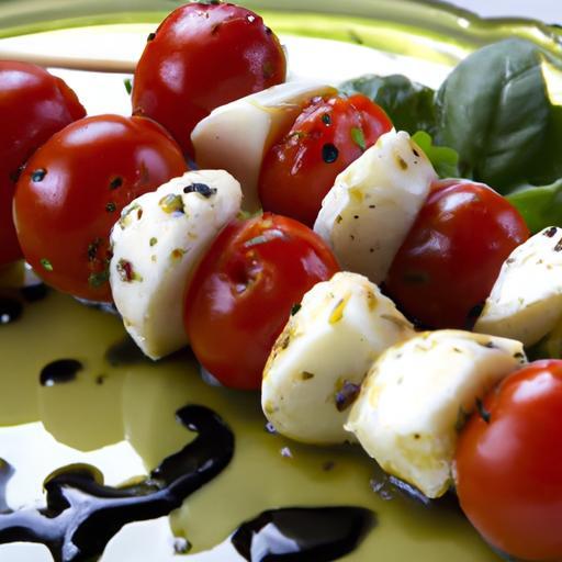 Caprese Skewers with Balsamic Glaze: A Flavorful Bite