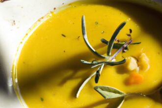 Golden Comfort: Wholesome Butternut Squash Soup with Sage