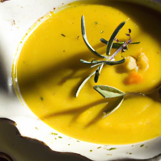Golden Comfort: Wholesome Butternut Squash Soup with Sage