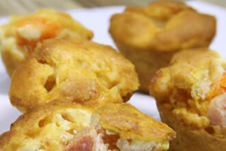 Savory Muffins: A Tasty Trio of Ham, Olives & Cheese