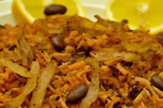 Mujadara Magic: Lentils, Rice & Crispy Fried Onions Delight