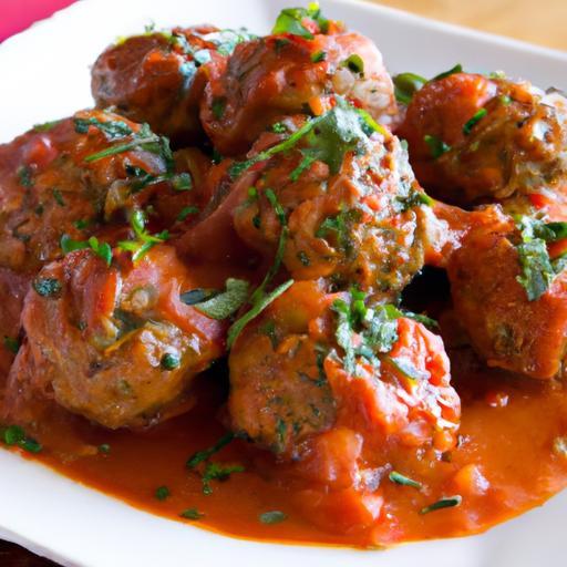 Savory Meatballs Simmered to Perfection in Tomato Sauce