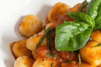 Golden Pan-Fried Gnocchi in Vibrant Tomato Basil Sauce