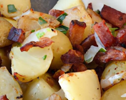 Golden Skillet Potatoes with Bacon & Savory Onions Delight