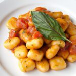 Crispy Pan-Fried Gnocchi in Fresh Tomato Basil Sauce