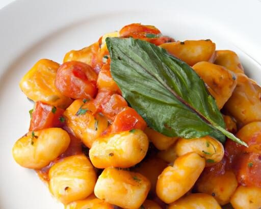 Crispy Pan-Fried Gnocchi in Fresh Tomato Basil Sauce