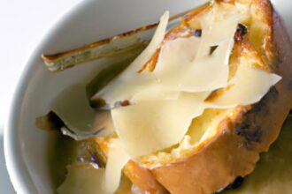 Savory French Onion Soup with Golden Cheesy Croutons