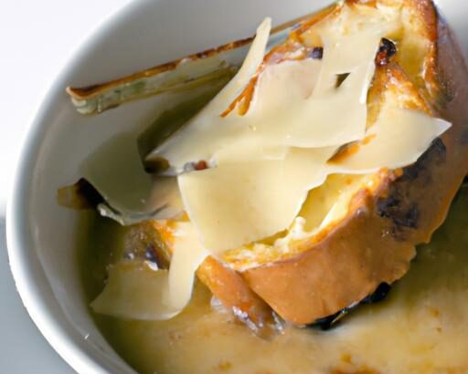 Savory French Onion Soup with Golden Cheesy Croutons