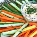 Crunchy Veggie Sticks with Creamy Yogurt Dip Delight