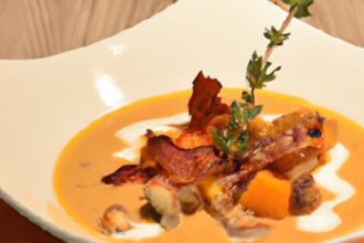 Harvest Harmony: Pumpkin & Chestnut Soup with Crispy Bacon