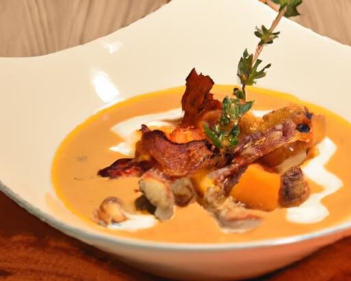 Harvest Harmony: Pumpkin & Chestnut Soup with Crispy Bacon