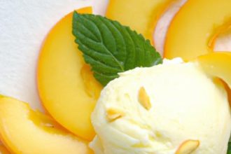 Peach & Basil Frozen Yogurt: A Refreshing Summer Twist