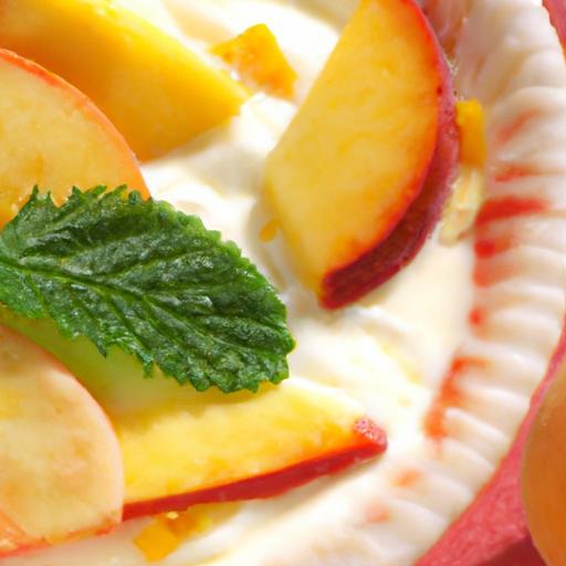 Peach & Basil Frozen Yogurt: Refreshing Summer Delight
