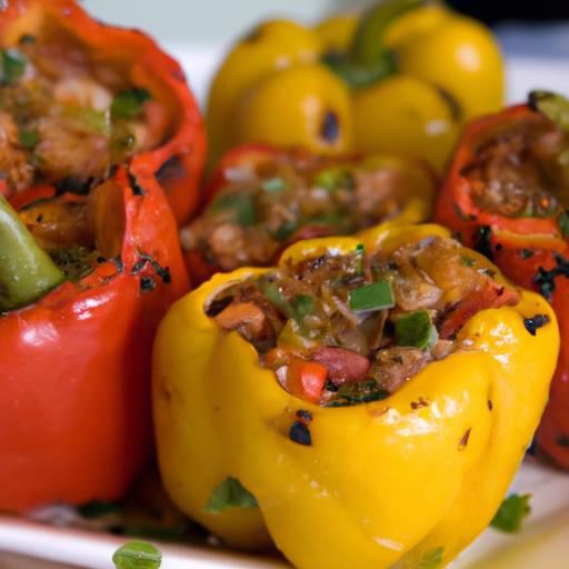Mediterranean stuffed Bell Peppers: A flavorful Feast