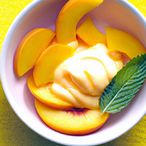 Peach & Basil Frozen Yogurt: A Refreshing Summer Twist