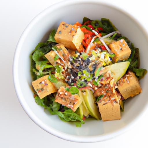 Vibrant Plant-Based Poke Bowl with Flavorful Marinated Tofu
