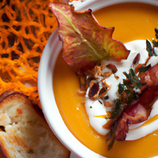 Harvest Harmony: Pumpkin & Chestnut​ Soup with Crispy Bacon