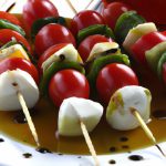 Fresh Caprese Skewers Drizzled with Sweet Balsamic Glaze