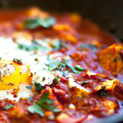 Shakshuka Delight: Savoring Eggs in Spiced Tomato Sauce