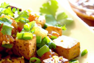 Crispy Fried Tofu with Irresistible Peanut Sauce Delight