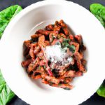 Vibrant Pasta Delights: Beet Sauce & Spinach Pesto Flair
