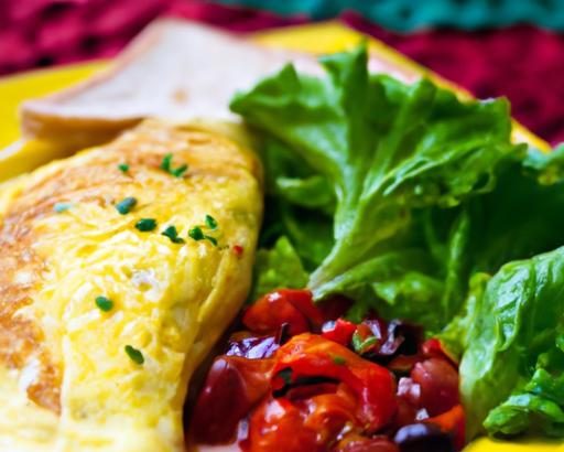 Ultimate Loaded Omelette Recipe Paired with Fresh Side Salad