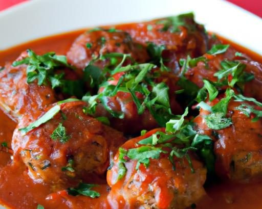 Savory Meatballs Simmered in Rich Tomato Sauce Delight
