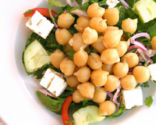 Fresh Flavors: Chickpea, Feta, and Cucumber Salad Delight