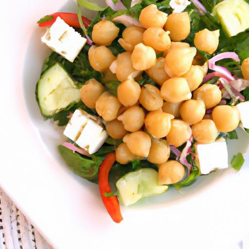 Fresh Flavors: Chickpea, Feta, and Cucumber Salad Delight