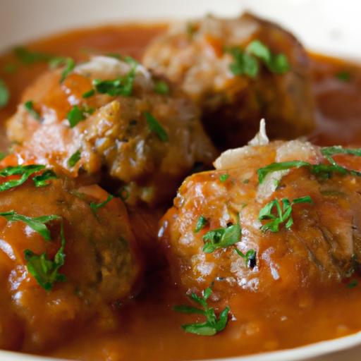Savory Meatballs Simmered in Rich ​Tomato Sauce Delight