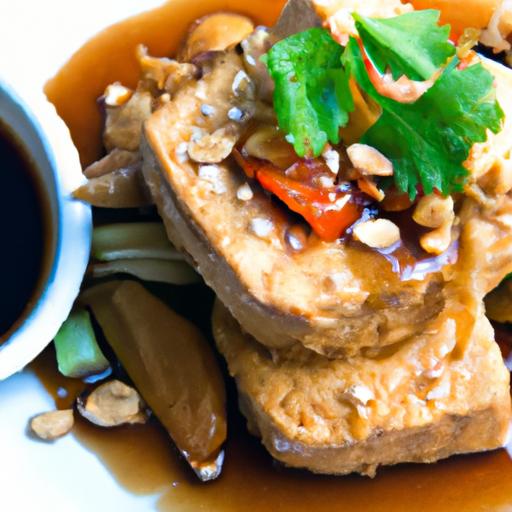 Crispy Fried Tofu with Irresistible Peanut Sauce Delight