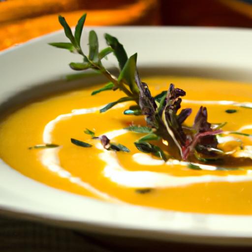 Savor Warmth: Butternut Squash Soup with Sage Delight