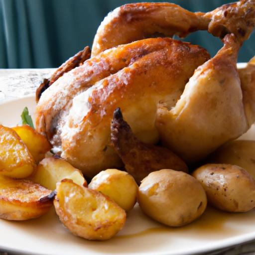 Perfect Sunday Roast Chicken with Crispy Roasted Potatoes