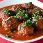 Savory Meatballs Simmered in Rich Tomato Sauce Delight